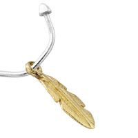 Maxi Cupid Hoops With Gold Medium Feather Charms