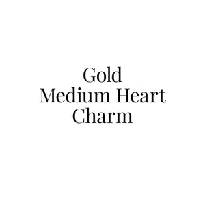 Gold Medium Heart Charm