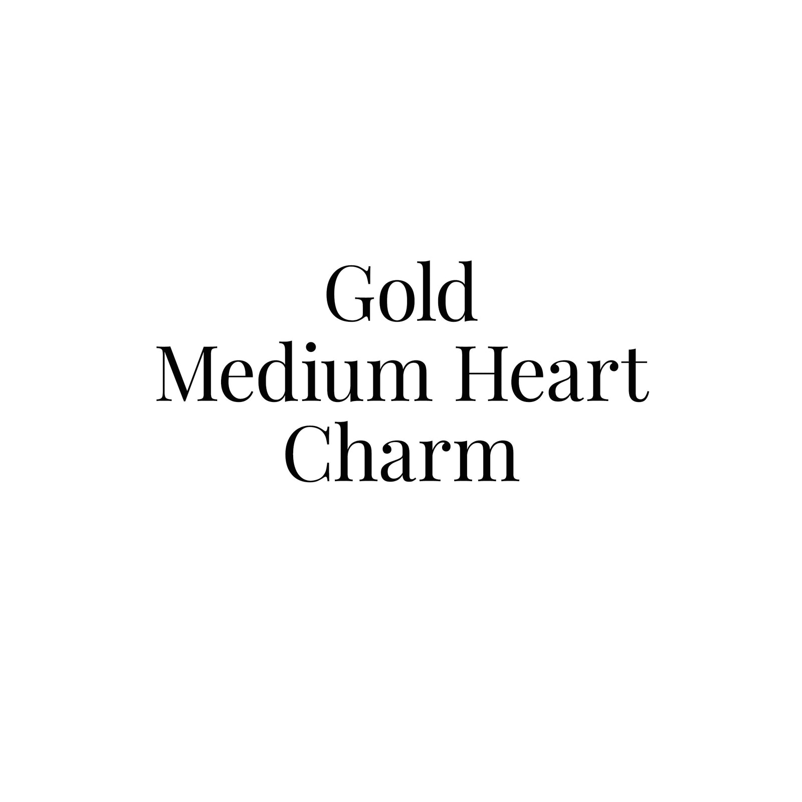 Gold Medium Heart Charm