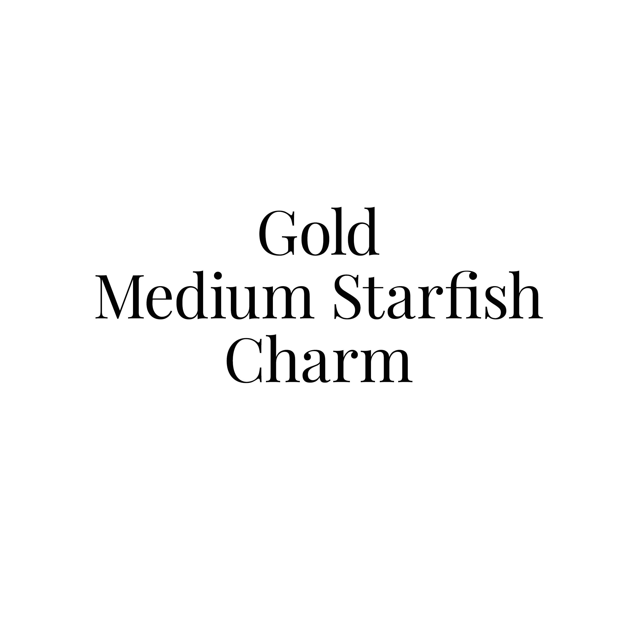 Gold Medium Starfish Charm