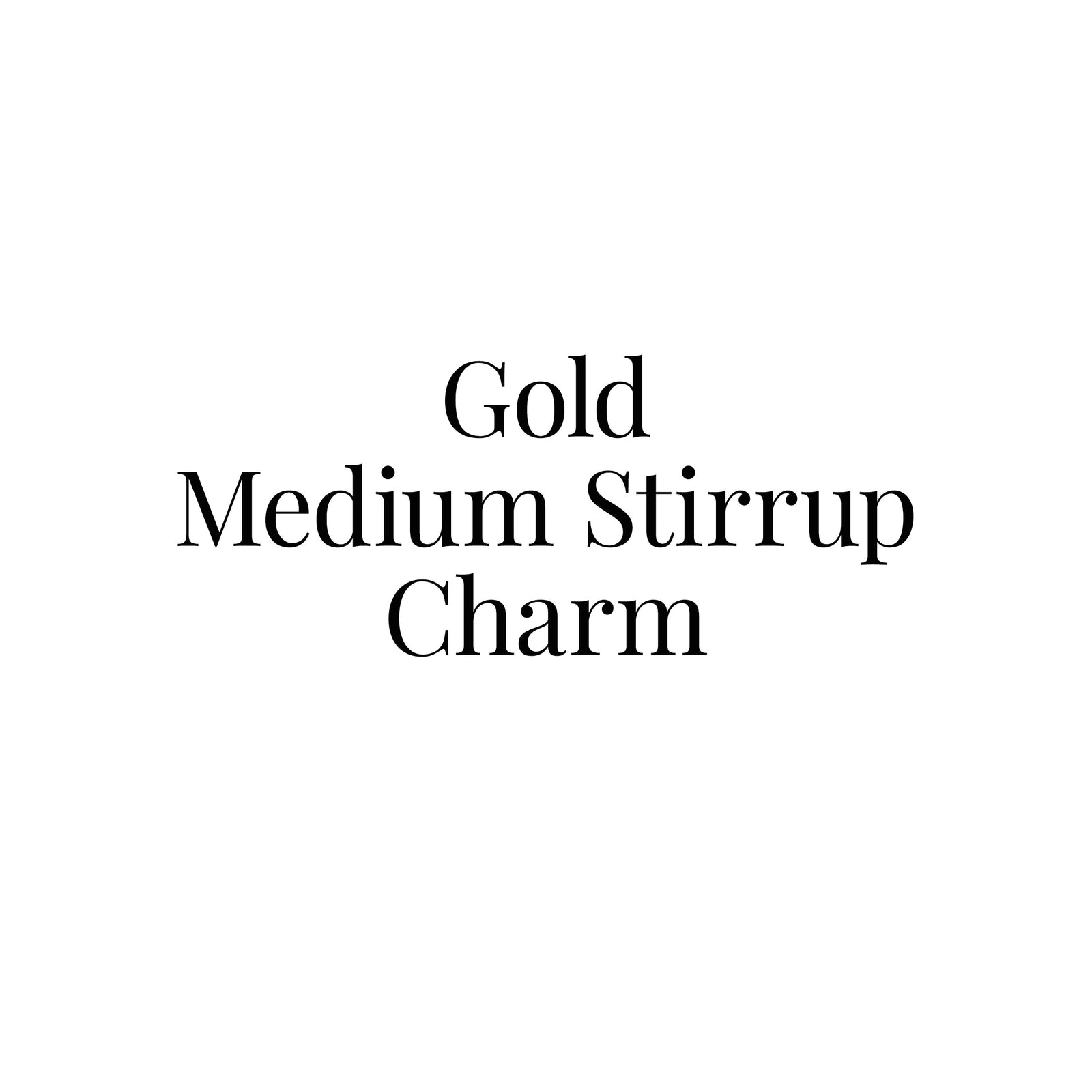 Gold Medium Stirrup Charm
