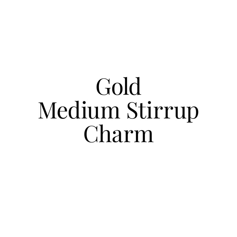 Gold Medium Stirrup Charm