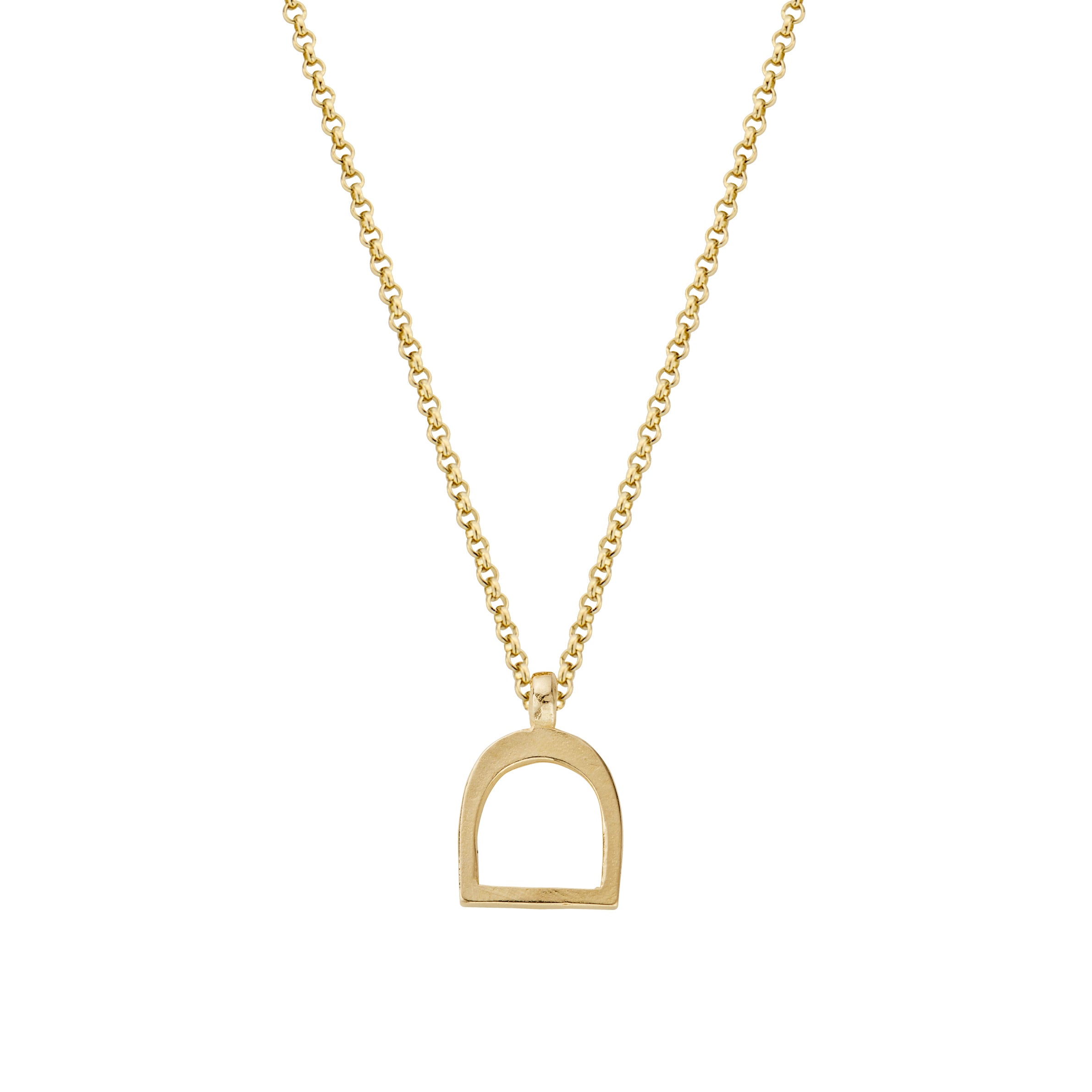 Gold Medium Stirrup Necklace