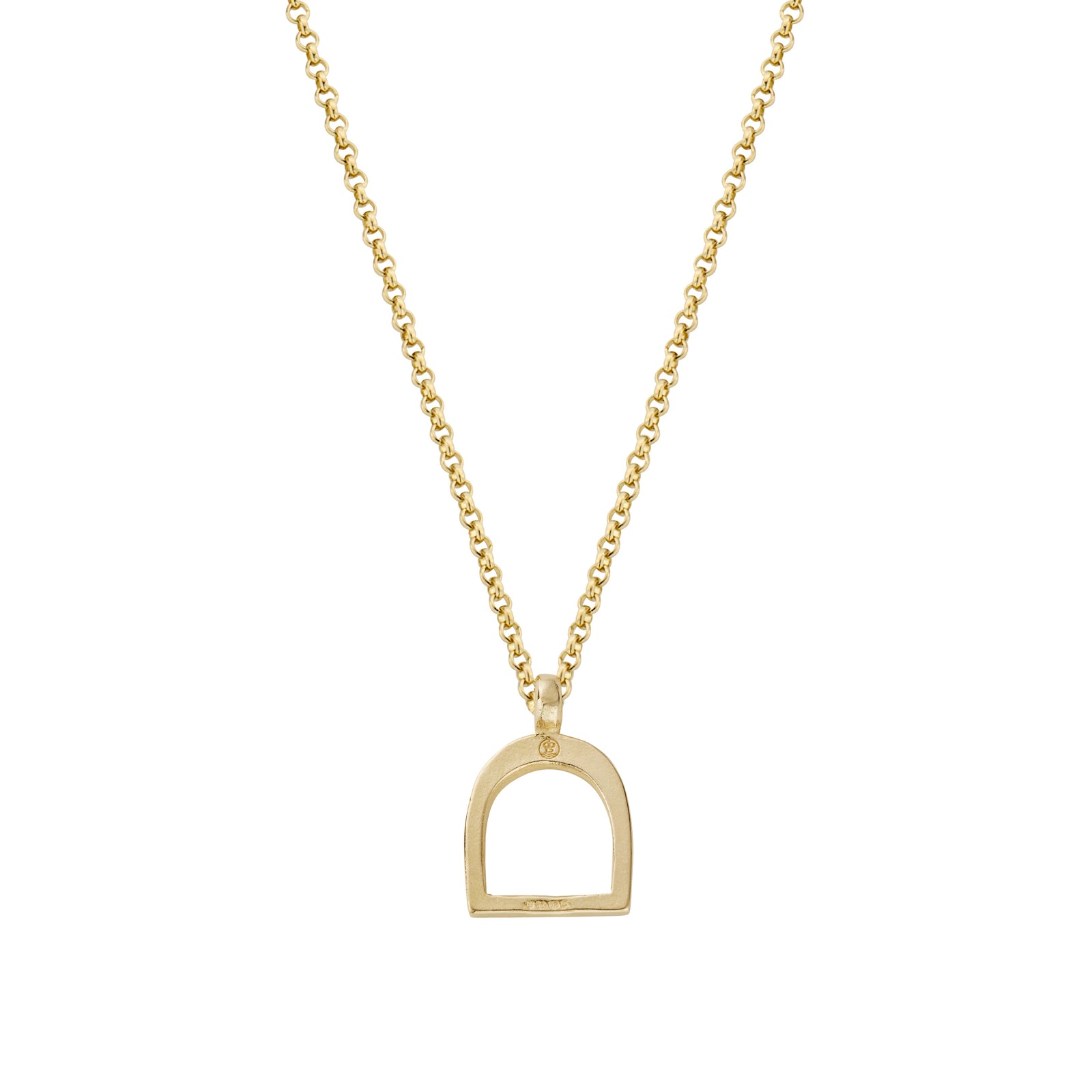 Gold Medium Stirrup Necklace