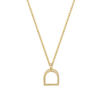 Gold Medium Stirrup Necklace