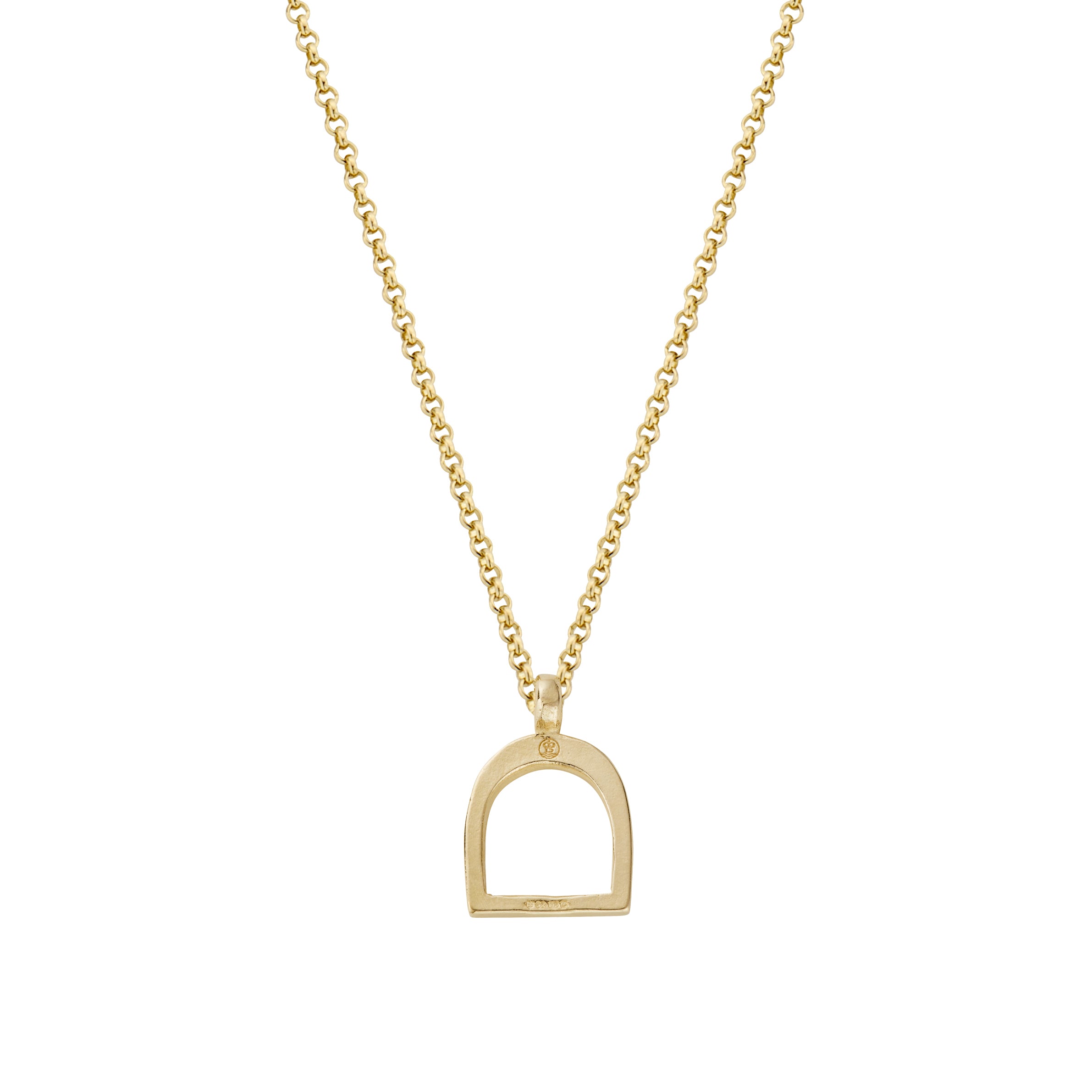 Gold Medium Stirrup Necklace