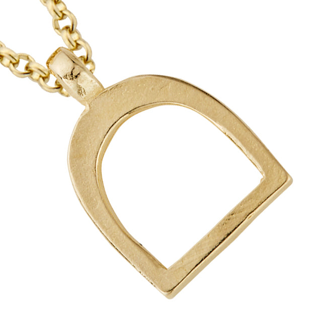 Gold Medium Stirrup Necklace