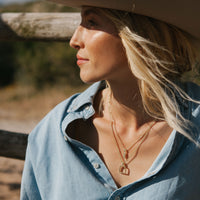 Gold Medium Stirrup Necklace