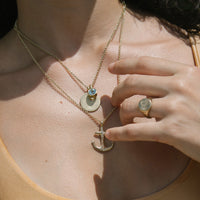 Gold Midi Anchor Necklace