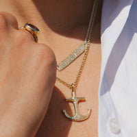 Gold Midi Anchor Necklace