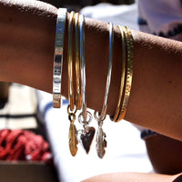 Gold Medium Feather Bangle