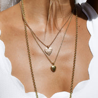 Gold Midi Grateful Heart Necklace