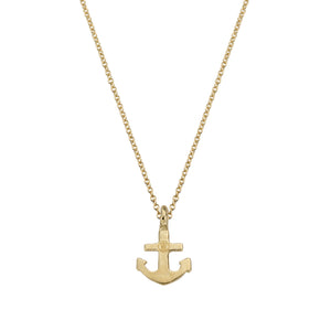 Gold Mini Anchor Necklace