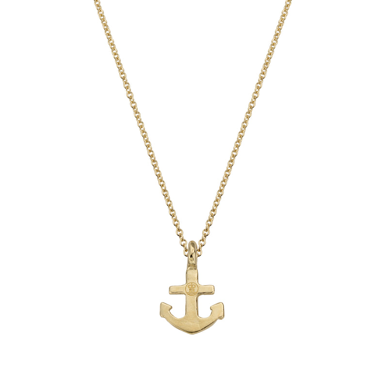 Gold Mini Anchor Necklace