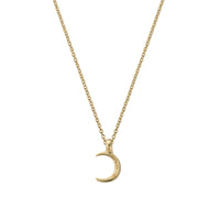 Gold Mini Crescent Moon Necklace