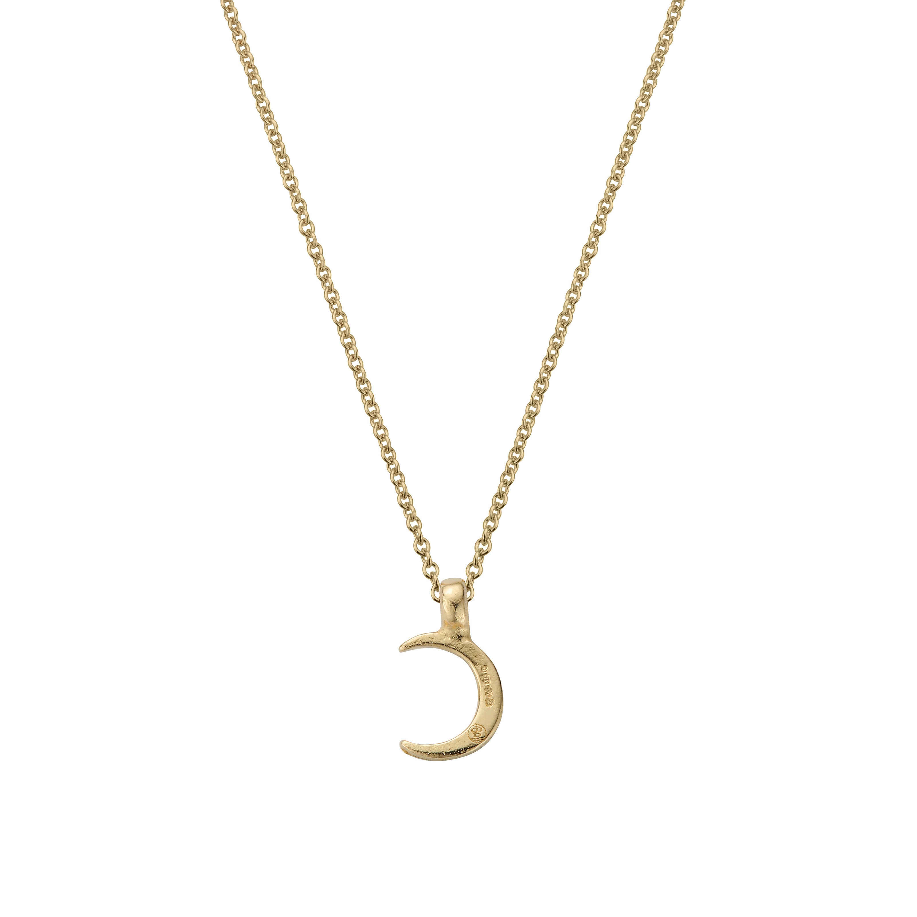 Gold Mini Crescent Moon Necklace