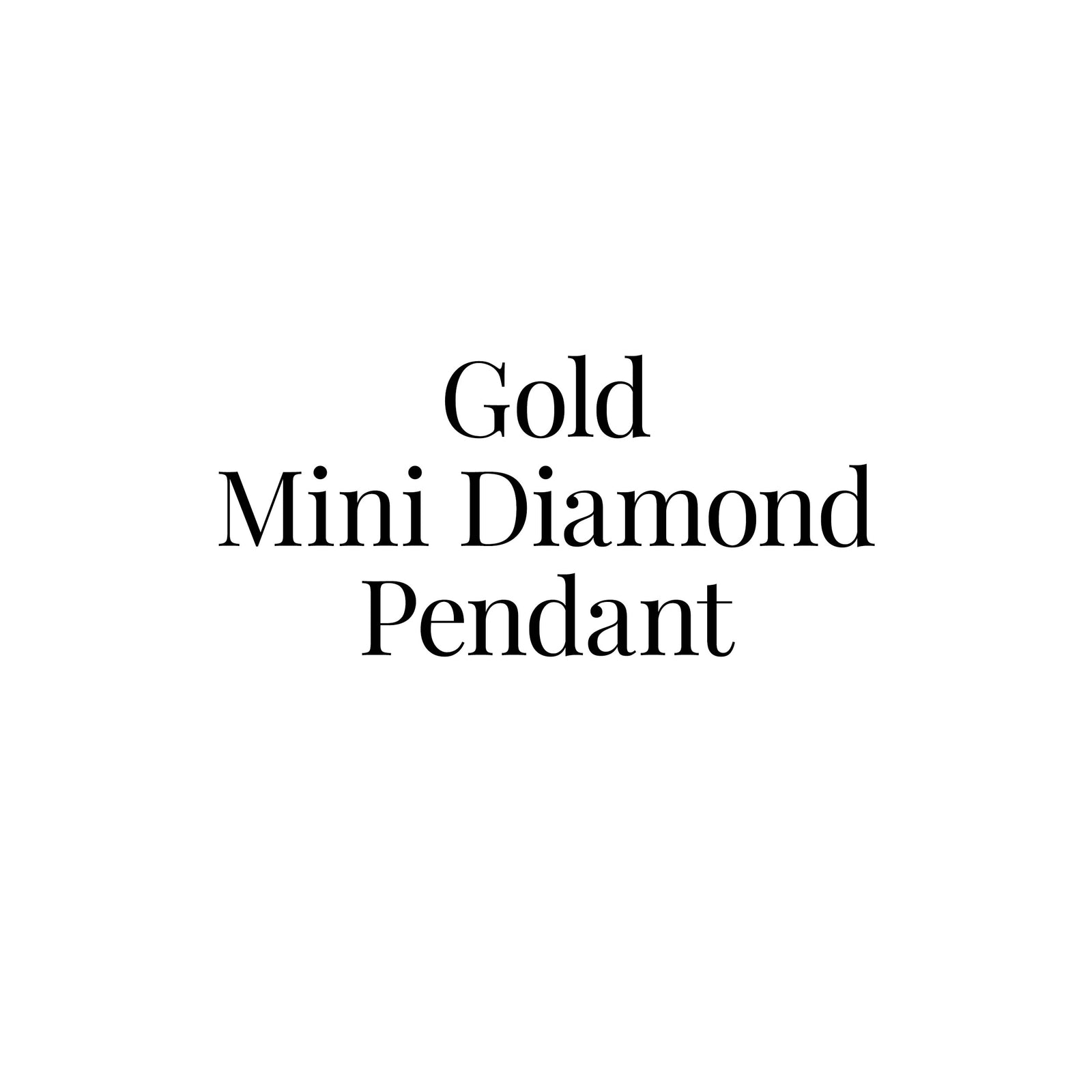 Gold Mini Diamond Pendant