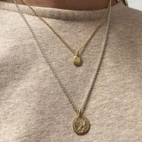 Gold Mini Disc Necklace