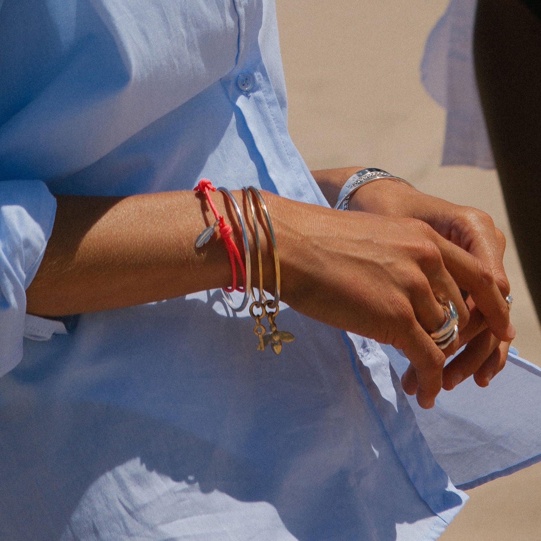 Gold Mini Dreamer's Key Bangle