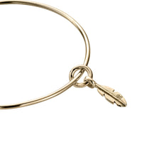 Gold Mini Feather Bangle