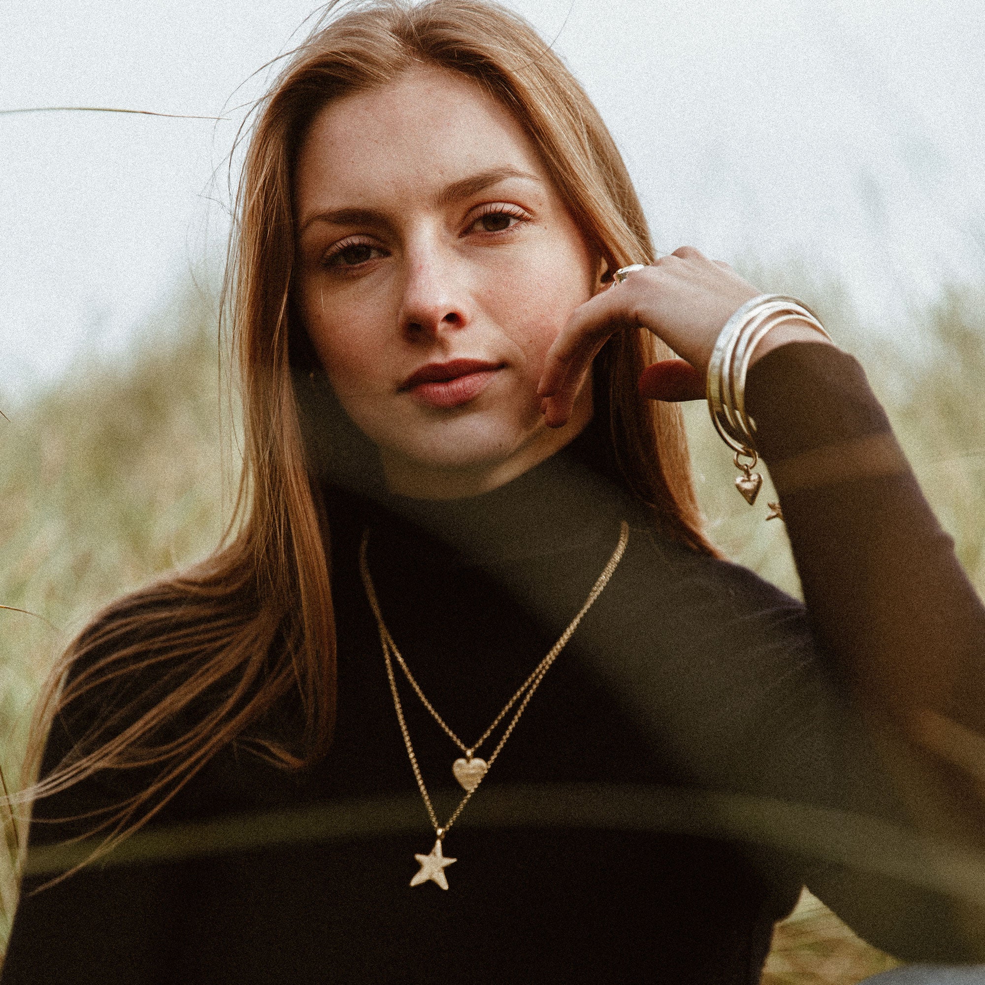 Gold Mini Heart Bangle