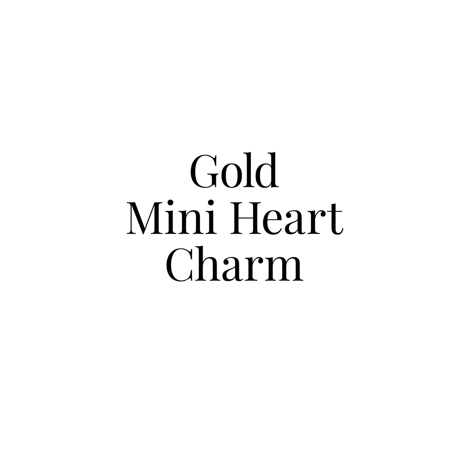 Gold Mini Heart Charm