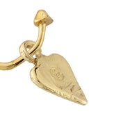 Gold Mini Cupid Hoops With Mini Heart Charms