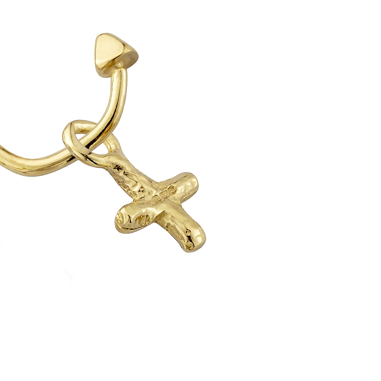 Gold Mini Kiss Single Earring Charm