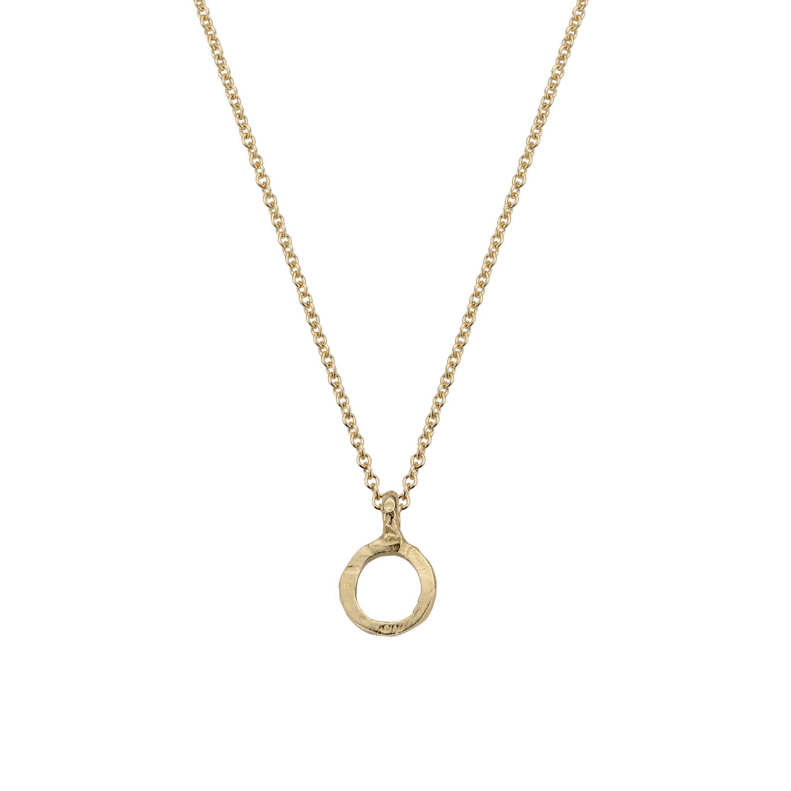 Gold Mini Open Circle Necklace