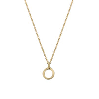 Gold Mini Open Circle Necklace
