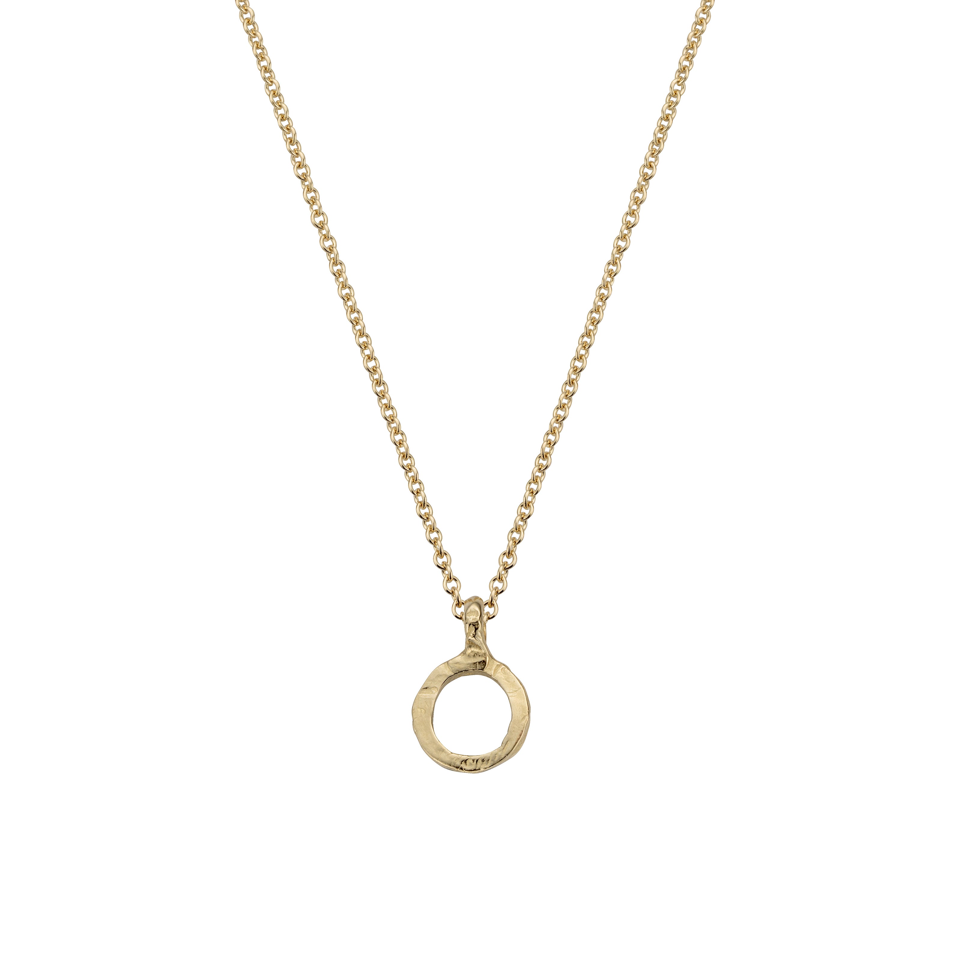 Gold Mini Open Circle Necklace