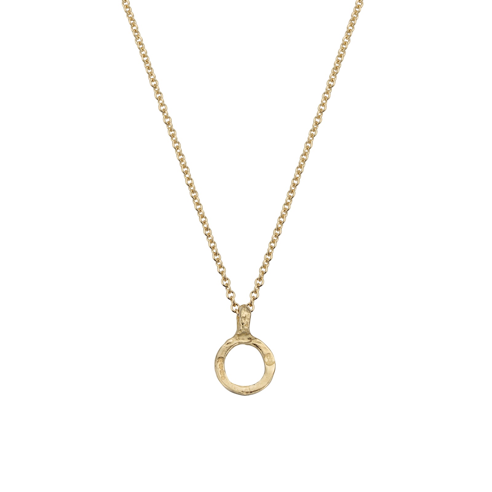 Gold Mini Open Circle Necklace