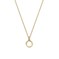 Gold Mini Open Circle Necklace