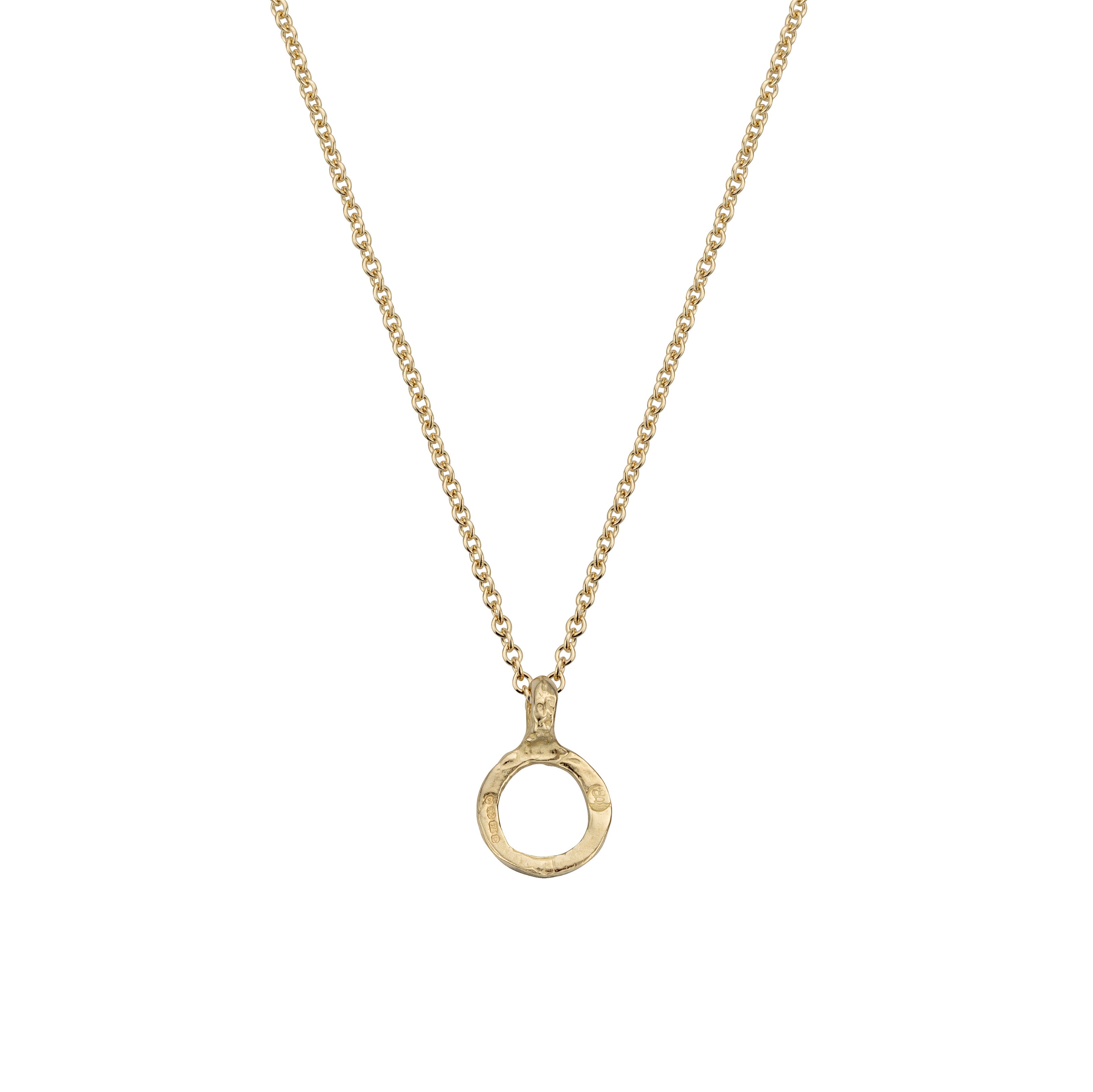 Gold Mini Open Circle Necklace