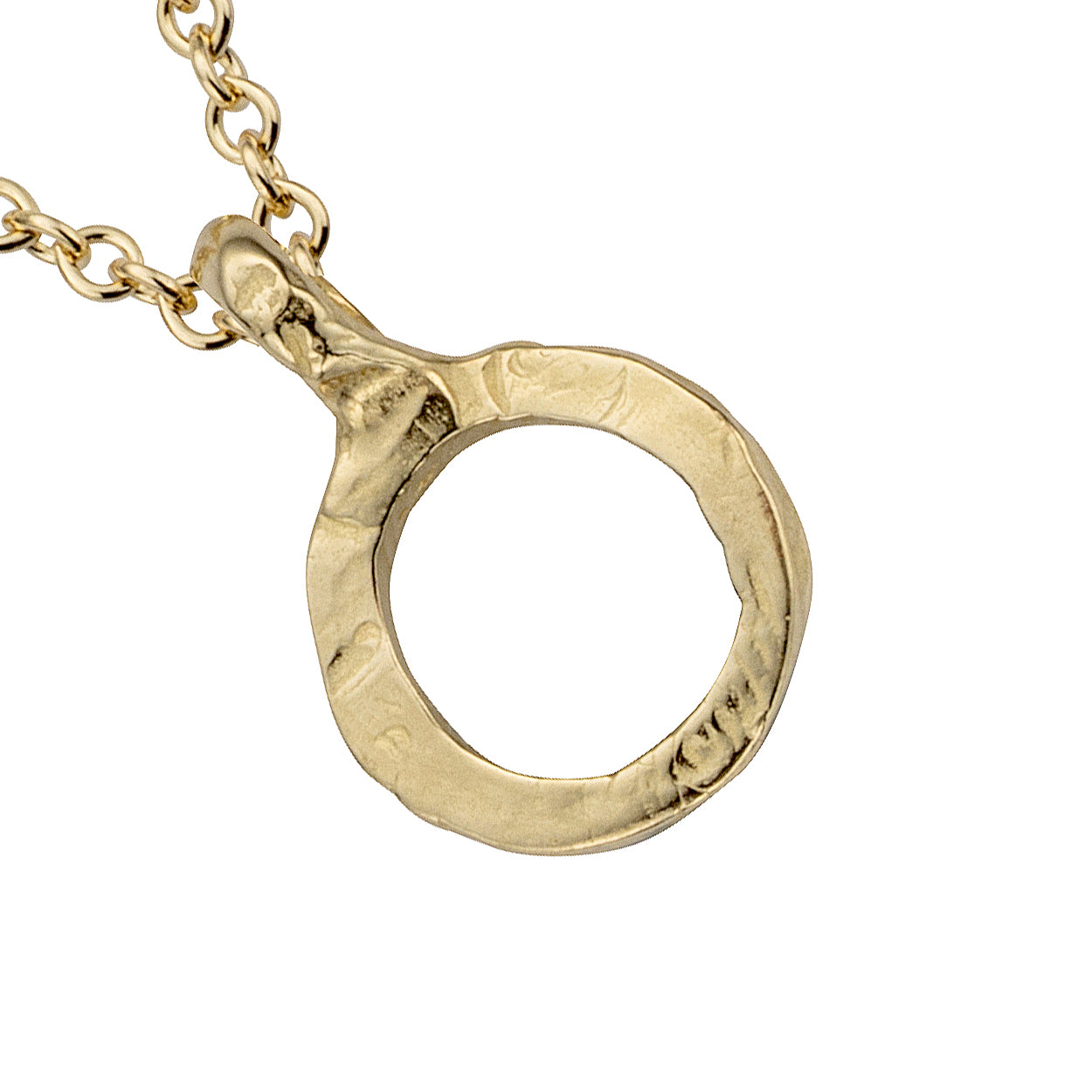 Gold Mini Open Circle Necklace