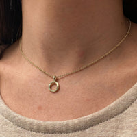 Gold Mini Open Circle Necklace