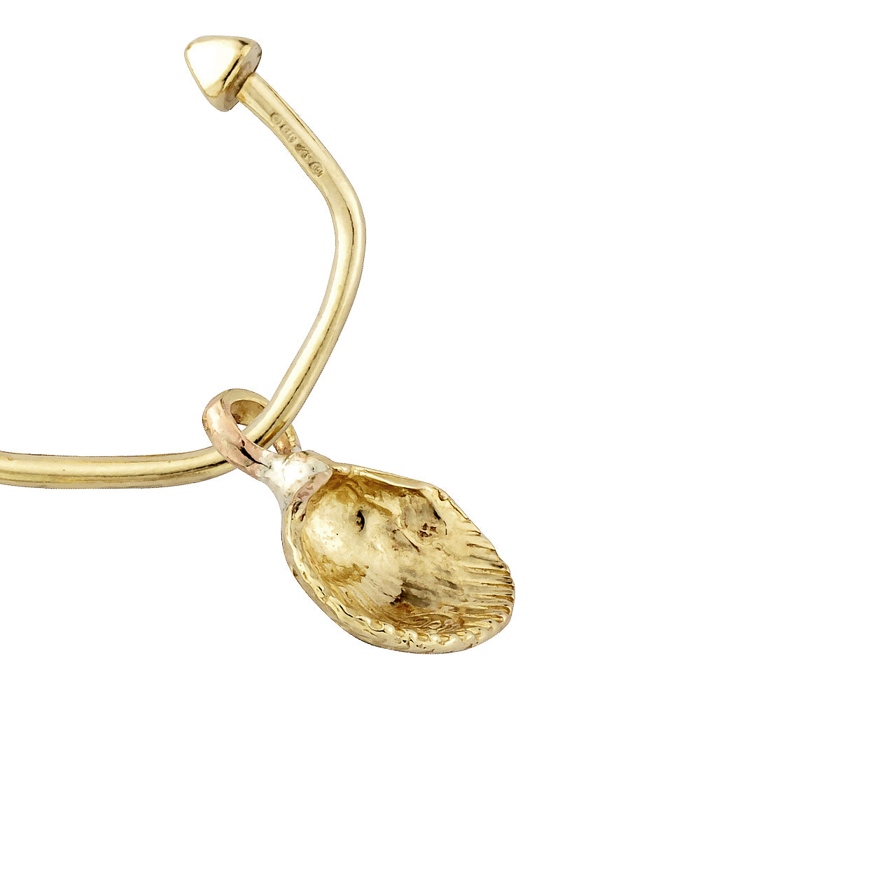Gold Maxi Cupid Hoops With Mini Shell Charms