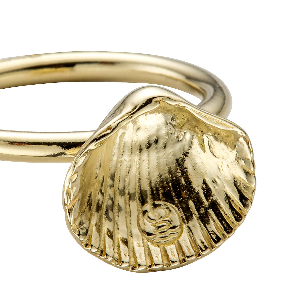 Gold Love Struck Mini Shell Ring