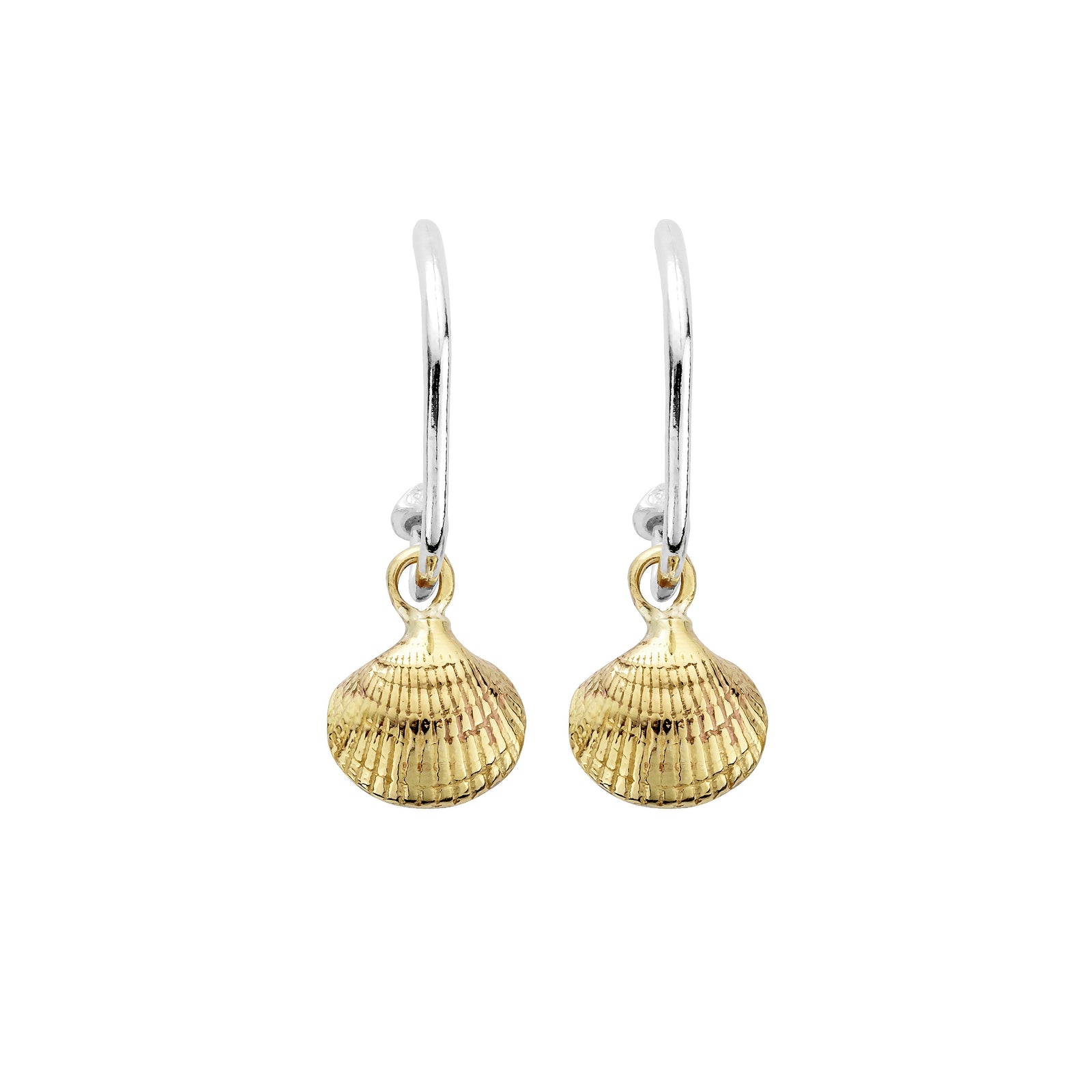 Maxi Cupid Hoops With Gold Mini Shell Charms