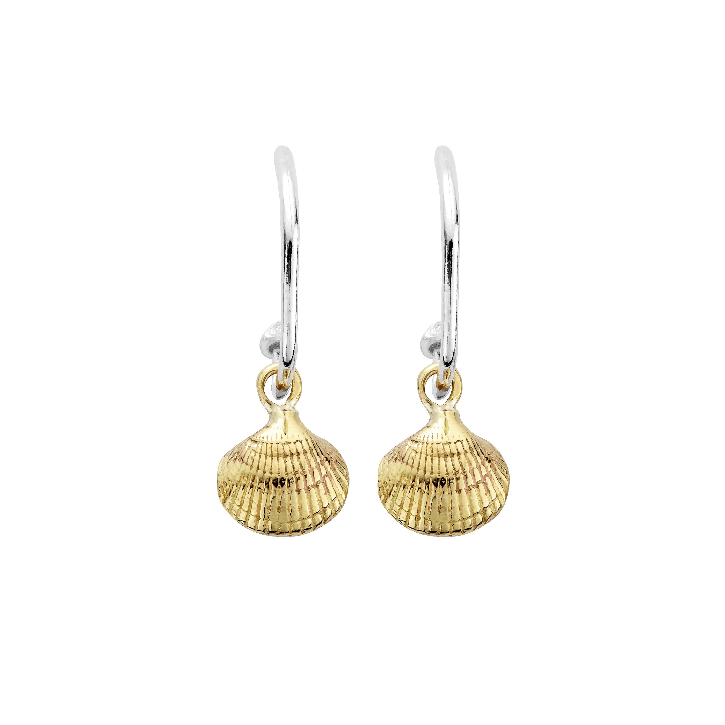 Maxi Cupid Hoops With Gold Mini Shell Charms