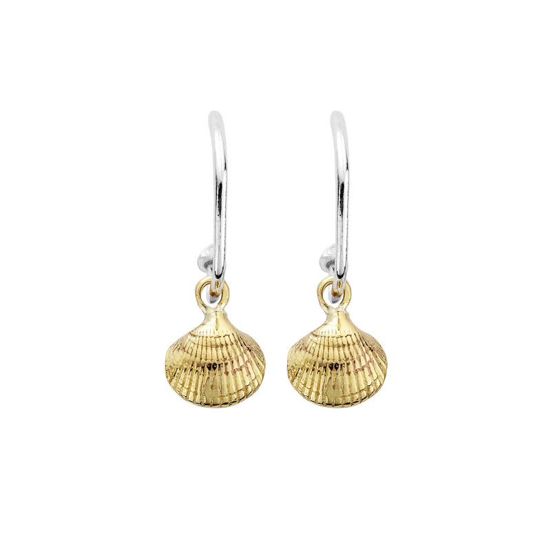 Maxi Cupid Hoops With Gold Mini Shell Charms