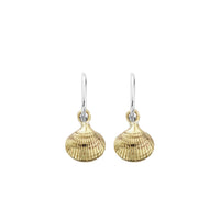 Mini Cupid Hoops With Gold Mini Shell Charms