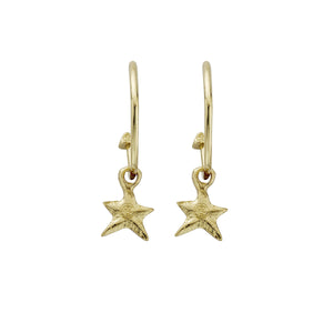 Gold Maxi Cupid Hoops With Mini Star Charms