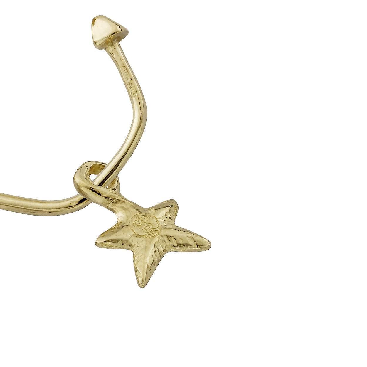 Gold Maxi Cupid Hoops With Mini Star Charms