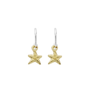 Mini Cupid Hoops with Gold Mini Star Charms