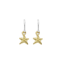 Mini Cupid Hoops with Gold Mini Star Charms