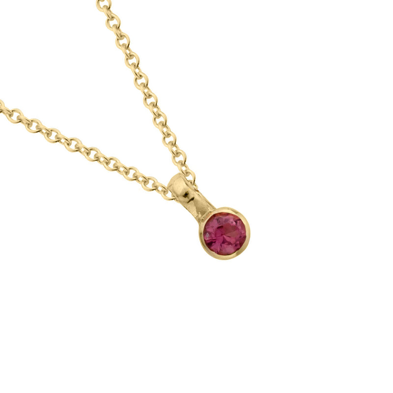 Gold Mini Tourmaline Pendant