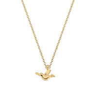 Gold Mini Turtle Dove Necklace