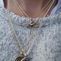 Gold Mini Turtle Dove Necklace