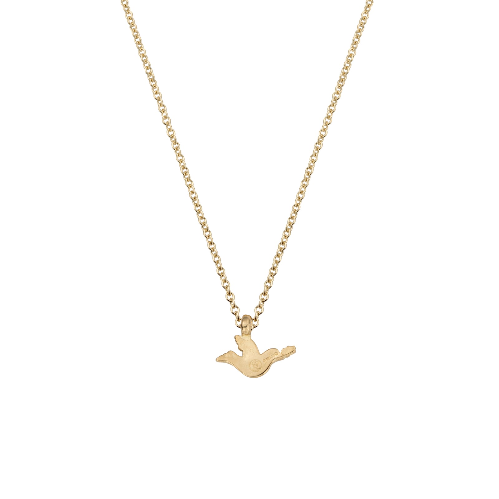 Gold Mini Turtle Dove Necklace